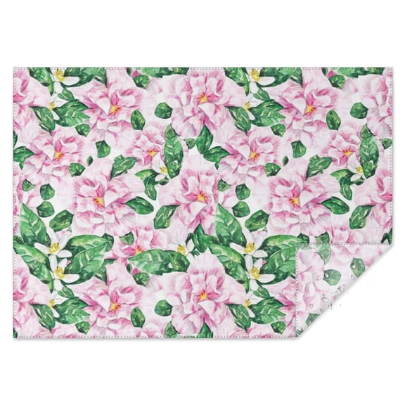 Pioneer Flower Floral Print Pattern Rectangle Tablecloth 60"x84",Waterproof Polyester Rectangle Table Cloth, Wipeable Spillproof Polyester Tablecloth for Dining, Camping, Indoor and Outdoor