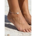 thumbnail image 3 of Silvora Sterling Silver Initial Ankle Bracelets for Women Waterproof Dainty Heart Anklet Letter A Summer Beach Foot Jewelry Gifts for Daughter Mom Birthday Mothers Day, 3 of 9