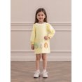 thumbnail image 3 of BemeyourBBs Toddler Baby Girl Thanksgiving Dress Outfit Little Girl Fall Winter Clothes Turkey Embroidery Ruffled Long Sleeve Princess Holiday Dress, 3 of 10