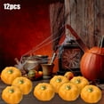 thumbnail image 3 of Adorno De Calabaza De Espuma Adornos de calabaza para Halloween (12 unidades) - Decoración de espuma amarilla para escenas festivas - 7,5 x 7,5 x 6,5 cm Rkxzt, 3 of 8