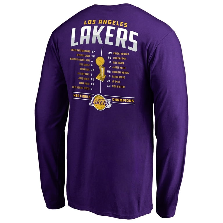 Los Angeles Lakers Fanatics Branded 2020 NBA Finals Champions Down Screen  Long Sleeve T-Shirt - Purple 