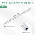 thumbnail image 3 of Tubo redondo de aluminio 6063 de 250 mm en paquete de 3, tubo de aluminio sin costura de 5 mm ID 12 mm OD para manualidades DIY [0.2x0.47x9.8IN], 3 of 7