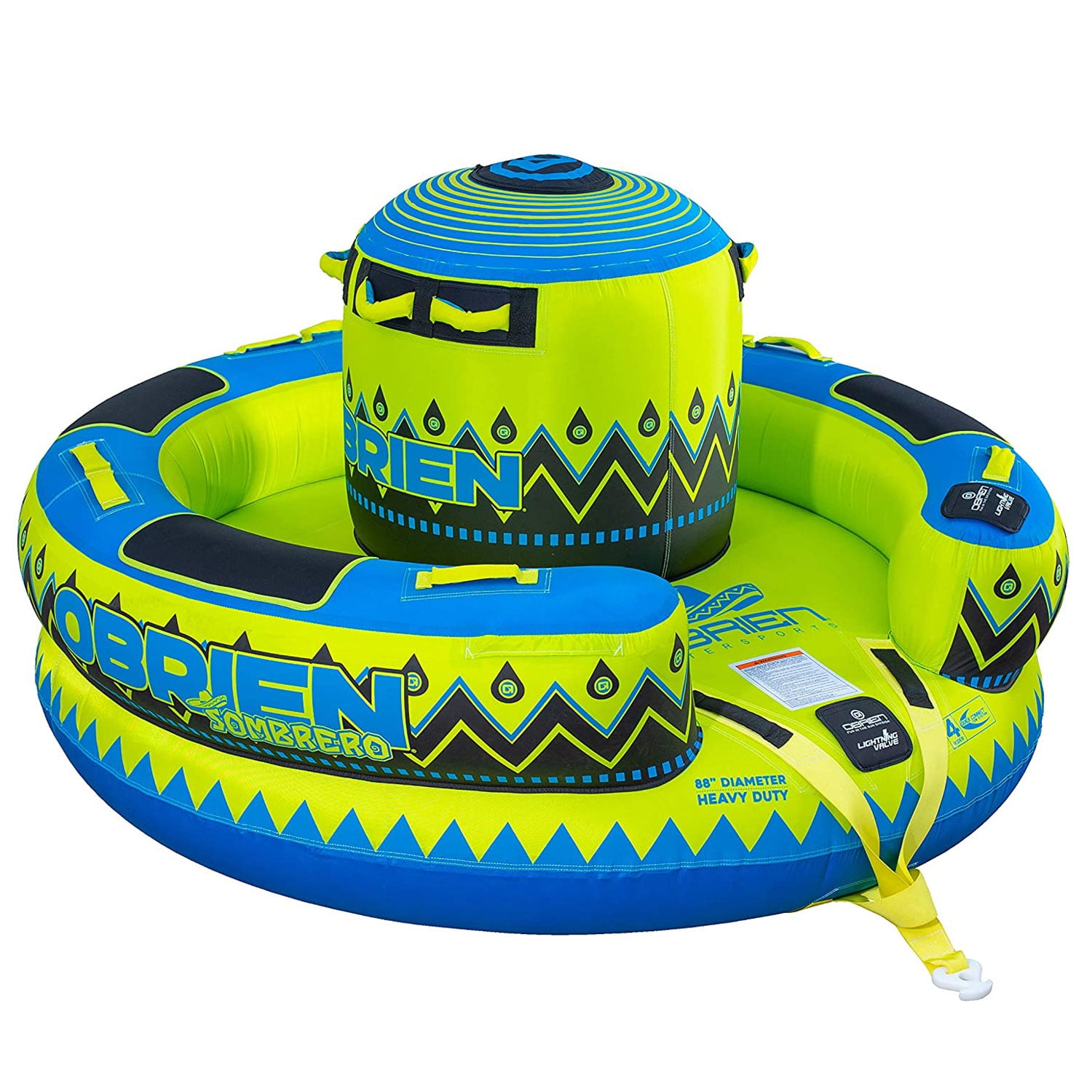 O'Brien Sombrero 88 Inch 4 Person Inflatable Lake Floats, Boating