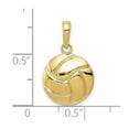 thumbnail image 3 of Auriga Fine Jewelry 10K Yellow Gold Polished Volleyball Pendant for Women (L- 0.79inch, W- 0.51inch), 3 of 6