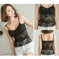 thumbnail image 2 of Feiona Ladybranch Lace Tank Tops for Women Sexy V-Neck Cami Tops Summer Casual Print Blouses Lace Crochet Padded, 2 of 8