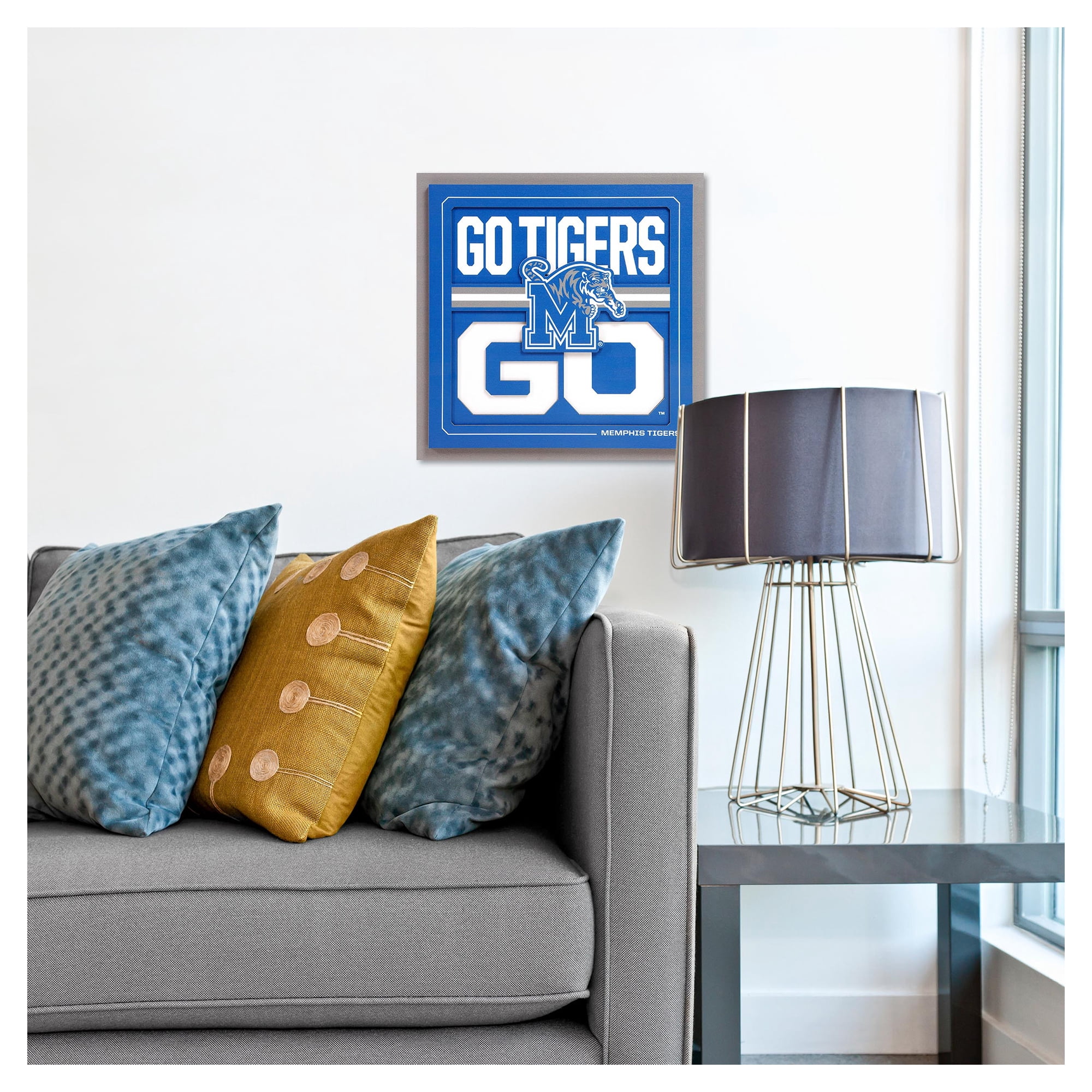 IDNA Memphis Tigers 12" x 12" Slogan Series 3D Wall Art