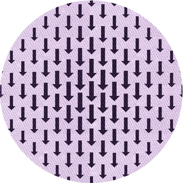 Ahgly Company Machine Washable Indoor Square Transitional Purple Flower Purple Area Rugs, 3' Square