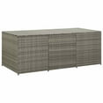 thumbnail image 1 of vidaXL Boîte de Rangement de Jardin en Rotin Synthétique 180x90x70 cm Gris, 1 of 5