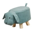 thumbnail image 4 of Reposapiés infantil con forma de animal, taburete para cambiar zapatos, otomano infantil con dibujos animados Perro azul, 4 of 9