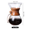 thumbnail image 2 of Pour Over Coffee Maker 20oz Paperless Glass Carafe with Stainless Steel Filter Reusable Glass Coffee Pot Manual Coffee Dripper Brewer Hand Drip with Wood Sleeve, 2 of 7