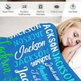 thumbnail image 4 of Personalized Blanket for Kids Adults Personalized Name Blanket Custom Blanket with Name Gift for Christmas Birthday Valentines Day (Color 10), 4 of 5