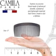 thumbnail image 2 of Camila Paris CP3023 French Side Combs Large Curved, Gray French Twist Hair Combs Decorative, Strong Hold Hair Clips for Women Bun Chignon Up-Do, No Slip Styling Girls Hair Accessories, Made in France, 2 of 4