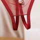 thumbnail image 3 of Lencería sexy, tanga sexy con la parte superior abierta, traje apasionado de mujer, bordado transparente coqueto, 3 of 6