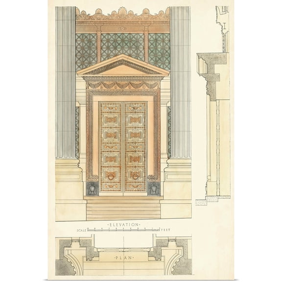 Great BIG Canvas | Rolled Vision Studio Poster Print entitled Architect's Plan II