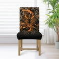 thumbnail image 4 of Xoenoiee Japanese Dragon Print Waterproof Chair Covers for Dining Room, Dining Chair Cover Removable Parson Chair Slipcover Chair Protectors Covers for Kitchen, 1 Set, 4 of 7