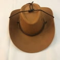 thumbnail image 3 of Men Western Cowboy Hat Suede Spring Summer Man Cap Shade Horse Riding Outdoor Solid Color High Quality New Fashion Crimping Gift (Gray), 3 of 7