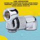 thumbnail image 1 of Ccdes Adaptador de codo giratorio de rosca G1/4 '' de 90 grados, adaptador extensor de conector macho a hembra para refrigeración por agua de PC(Plata) ANGGREK Ocean Broad Surfboard Fins, 1 of 6