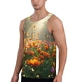 thumbnail image 2 of Gukieu Butterflies In Flower Field Print Men's Quick Dry Fitness Vest, Round Neck Sleeveless Fitness Bodybuilding Top-Medium, 2 of 7