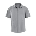 thumbnail image 4 of Sherrylily Men Short Sleeve Cuban Camp Guayabera Shirt Linen Cotton Button Down Shirts M-3XL, 4 of 7