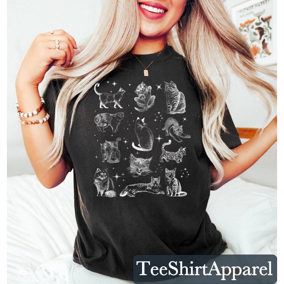 Retro 90s Graphic Tee, 90s Tattoo Cat Tshirt, Cat Lovers Gift, Funny Shirt, Nostalgia Cat T Shirt, Kitten Shirt, Trendy Shirts For Women