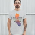thumbnail image 3 of Tee Hunt The Great California Exodus T-Shirt Leaving California Men's Tee, Ash Gray, Small, 3 of 5