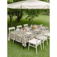 thumbnail image 3 of Vintage Flowers Outdoor Tablecloth - 60x102 Inch Rectangle Dining Table Cover, Spring Yellow Floral Country Leaves Blue Birds Waterproof Outdoor Table Cloth with Umbrella Hole & Zipper for Patio, 3 of 7