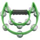 thumbnail image 1 of Double Row Tambourine Metal Jingles Hand Held Percussion Instrument For Kids And Adults Great For Party Bar KTV Percussion Ensembles (Green), 1 of 3