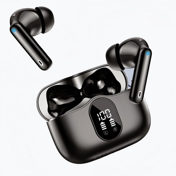 Bluetooth Wireless Earbuds  with 24H Playtime , LED Display Ear Headphones, IPX6 Waterproof