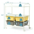 thumbnail image 4 of Spaco 4 Drawers Shelves Rolling Storage Cart Rack-Yellow, Craft Organizers and Storage, Multipurpose Organizer Cart for Home, Office, School, 4 of 9