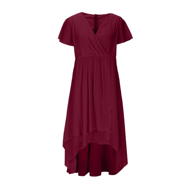 wine bridesmaid dresses short Elegant Dark Red Satin Tea Length Bridesmaid Dress, Wine Red Short Prom Dresses