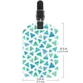 thumbnail image 6 of Square 2Pack PU Leather Watercolor Triangle Cruise Luggage Tag with Privacy Cover and Name ID Tag for Travel Handbags Backpacks Luggage Tags, 6 of 6