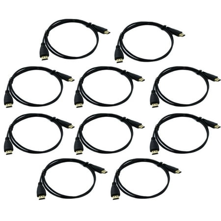 Fosmon [10 Pack | 3 FT] Gold-Plated High Speed HDMI to HDMI Cable for Nintendo Switch, PS4, PS3, Xbox ONE/X/S/360, HDTV, Blu-Ray, DVD, Satellite, DVR &