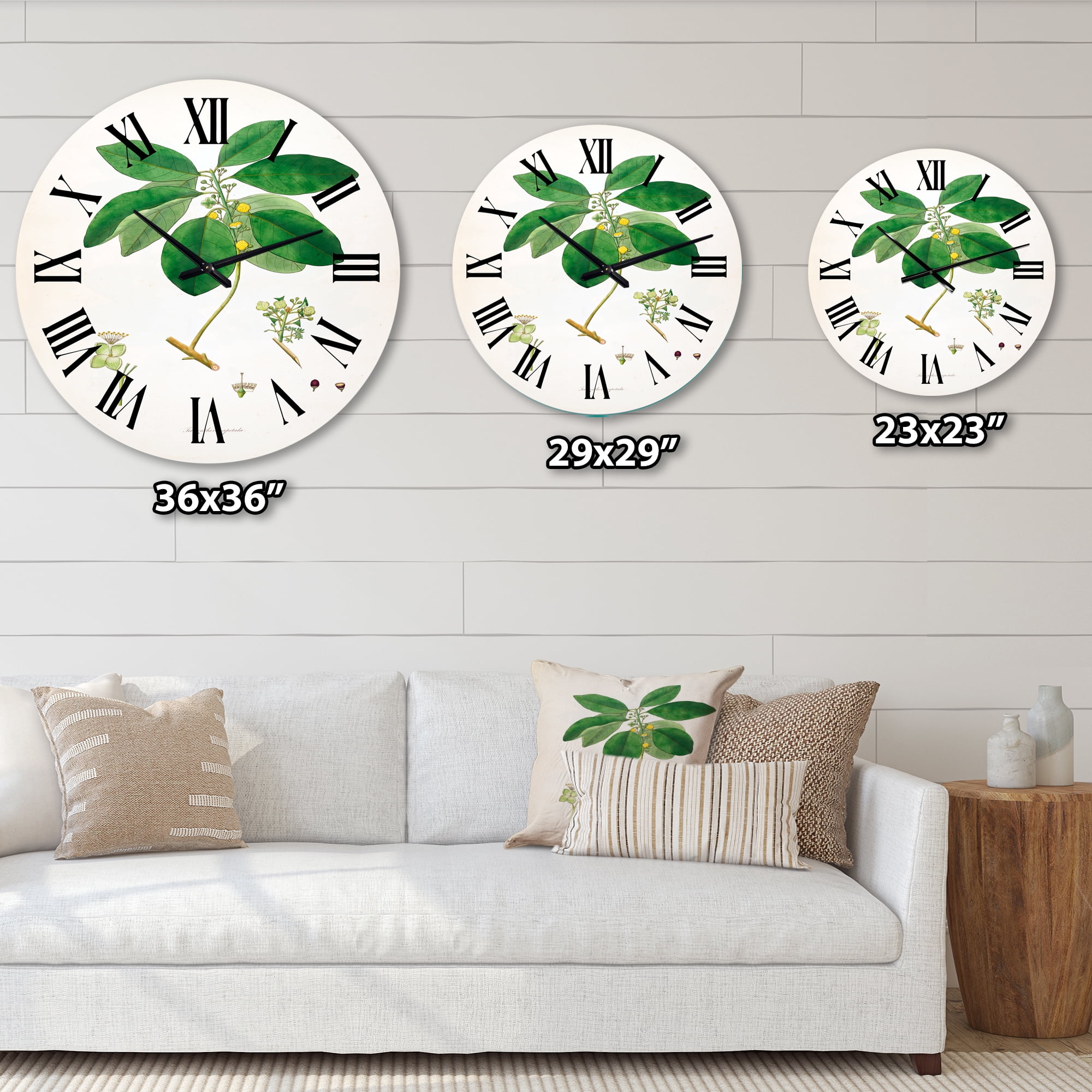 Designart 1 in Quartz Farmhouse Wall Clock
