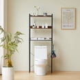 thumbnail image 2 of Mueble Organizador Para Baño con Repisas De Madera y Tubos de Metal Toalleros, 2 of 7