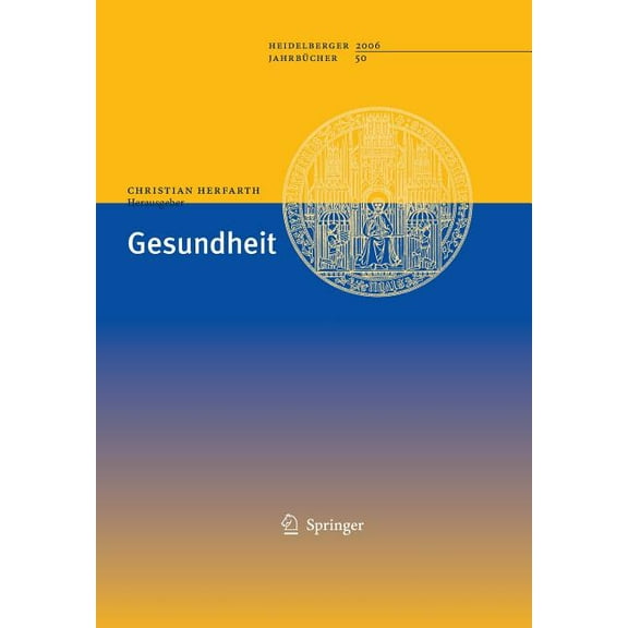 Heidelberger Jahrbücher Gesundheit, Book 50, (Paperback)