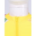 thumbnail image 5 of YONGHS Kids Girls 2pcs Tankini Bathing Suit Short Sleeve Rash Guard Beach Swimwear Swimsuit Yellow Asteroidea 4, 5 of 8