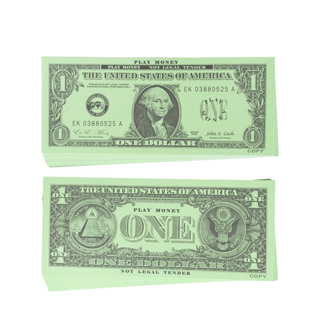 La ventaja de aprendizaje de Play Bills, un dólar x100 con diseño realista