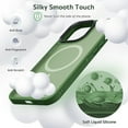 thumbnail image 4 of Designed for iPhone 13 Pro Case, [Support Magsafe] Soft Silicone Slim Anti-Scratch Case for iPhone 13 Pro 6.1 inch, Green, 4 of 12