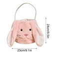 thumbnail image 5 of Easter Egg Hunting Basket, Plush Easter Bunny Basket, Long Ear Easter Buckets, Bunny Rabbit Easter Tote Bags for Easter Decorations Candy Gifts Storage, Personalized Egg Hunting Easter Bags, 5 of 6