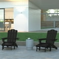 thumbnail image 3 of Emma + Oliver Adirondack Chair with Cup Holder and Pull Out Ottoman, All-Weather HDPE Indoor/Outdoor Lounge Chair in Black, 3 of 11
