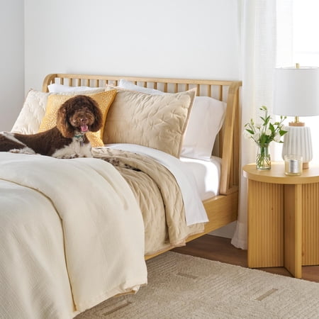 BETTER HOMES & GARDENS 3-PIECE CREAM GAUZE COMFORTER SET, ADULT KING