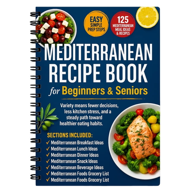 Libro de cocina XIMDY Dieta mediterránea simple y fácil para todas las edades