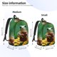thumbnail image 2 of Fotbe Tree Frog Sitting On Sunflowes Mochila de Lona con Estampado, Mochila Duradera, Mochila Versátil de Alta Calidad, Mochila Compacta Vintage-Small, 2 of 5