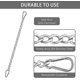 thumbnail image 3 of Cadena con dos mosquetones, capacidad de 400 kg, cadena colgante de acero inoxidable resistente, cadena de extensión, 3 of 5