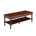 thumbnail image 3 of Coffee Table with Shelf 48 Living Room Centerpiece Beveled Top & Carved Legs, 3 of 7