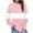Pink, variant on ZyeKqe Womens Crewneck Sweatshirts Colorblock Long Sleeve Casual Outdoor Sport Fall Pullover Tops