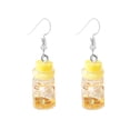 thumbnail image 1 of 1 par de pendientes de botellas de conchas transparentes elegantes de diseño simple para mujeres, 1 of 5