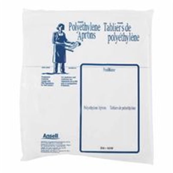 Ansell 012-56-210-28x55 Disposable Polyethylene Aprons, 28 x 55 in., White
