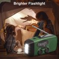 thumbnail image 3 of Dsseng Emergency Radio  Solar Hand Crank Self-Powered Weather Radio with 2000mAh Rechargeable Battery  Bright LED Flashlight  for Household Emergency  Outdoor Survival, 3 of 7