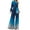 Blue, variant on Aayomet OnePiece Jumpsuits For Women Women's Jumpsuits Casual Long Sleeve One Shoulder Shiny Wide Leg Jumpsuit,White M